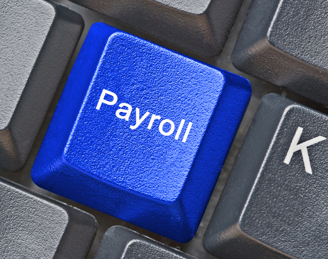 Image of a keyboard for online payroll.