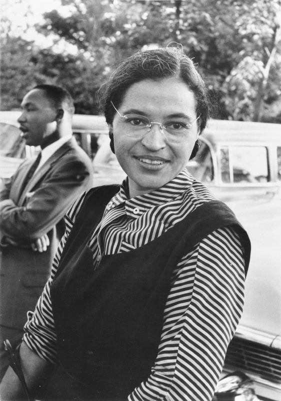 Image of Rosa Parks, civil right activist, secretary, and receptionist.