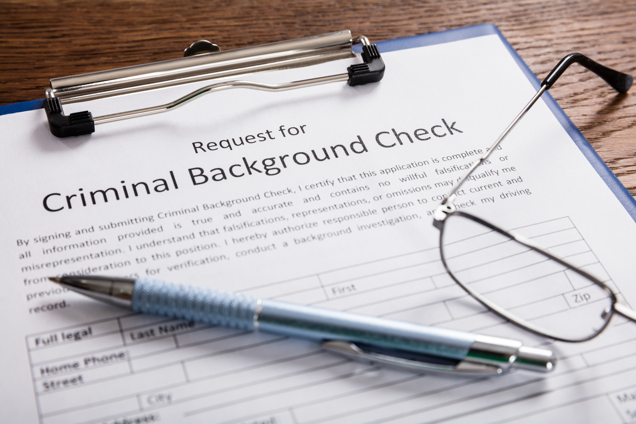 A small business background check for a new job applicant.