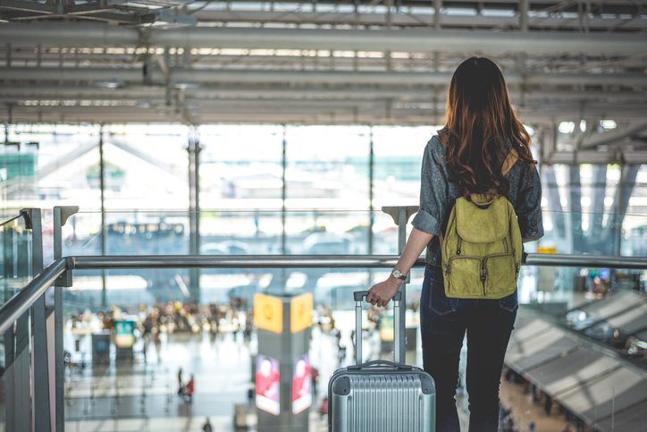 Woman travelling on PTO.