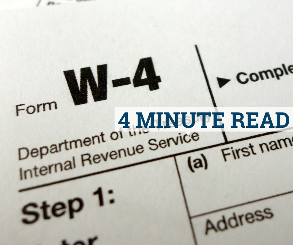 Form W-4 Vs. W-4P Vs. W-4R